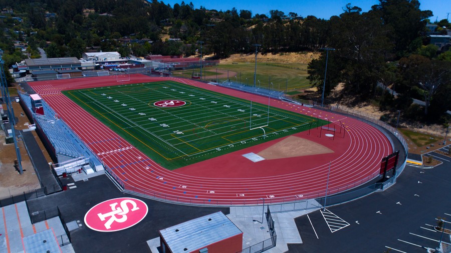  A school football stadium in San Jose, CA.